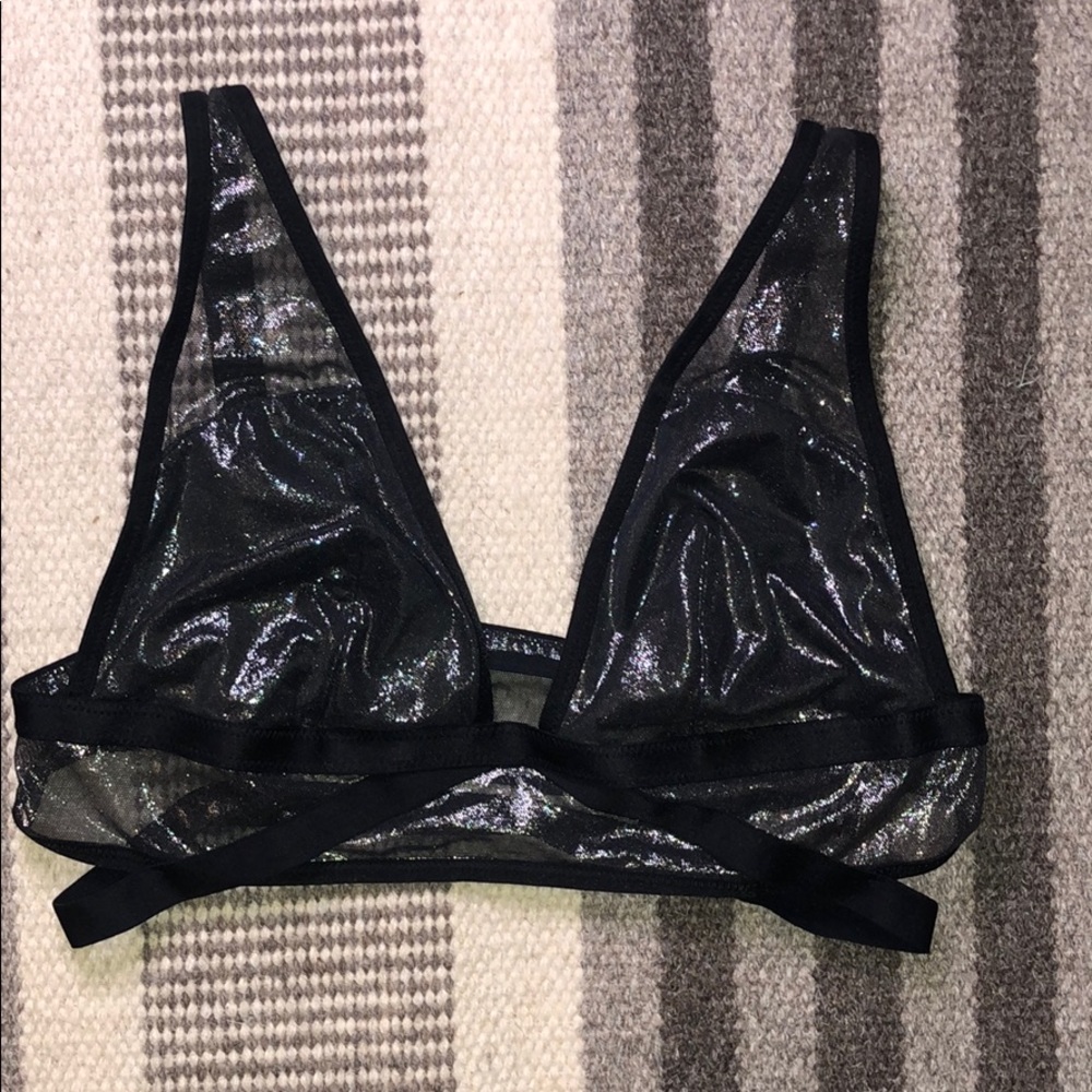 Victoria’s Secret Black Metallic Bralette